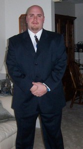 Mike dressed up